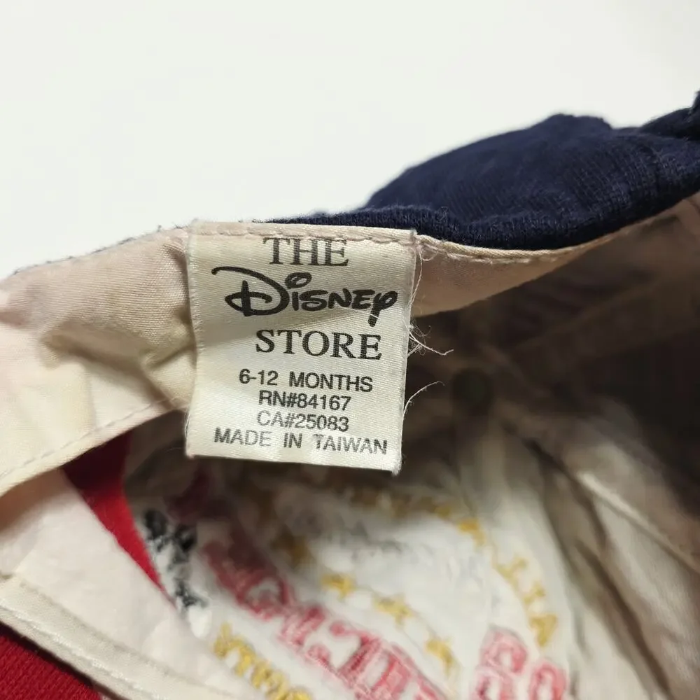 Vintage Disney Store Hat Cap 6-12 Months Denim Embroidered Mickey Mouse 90's